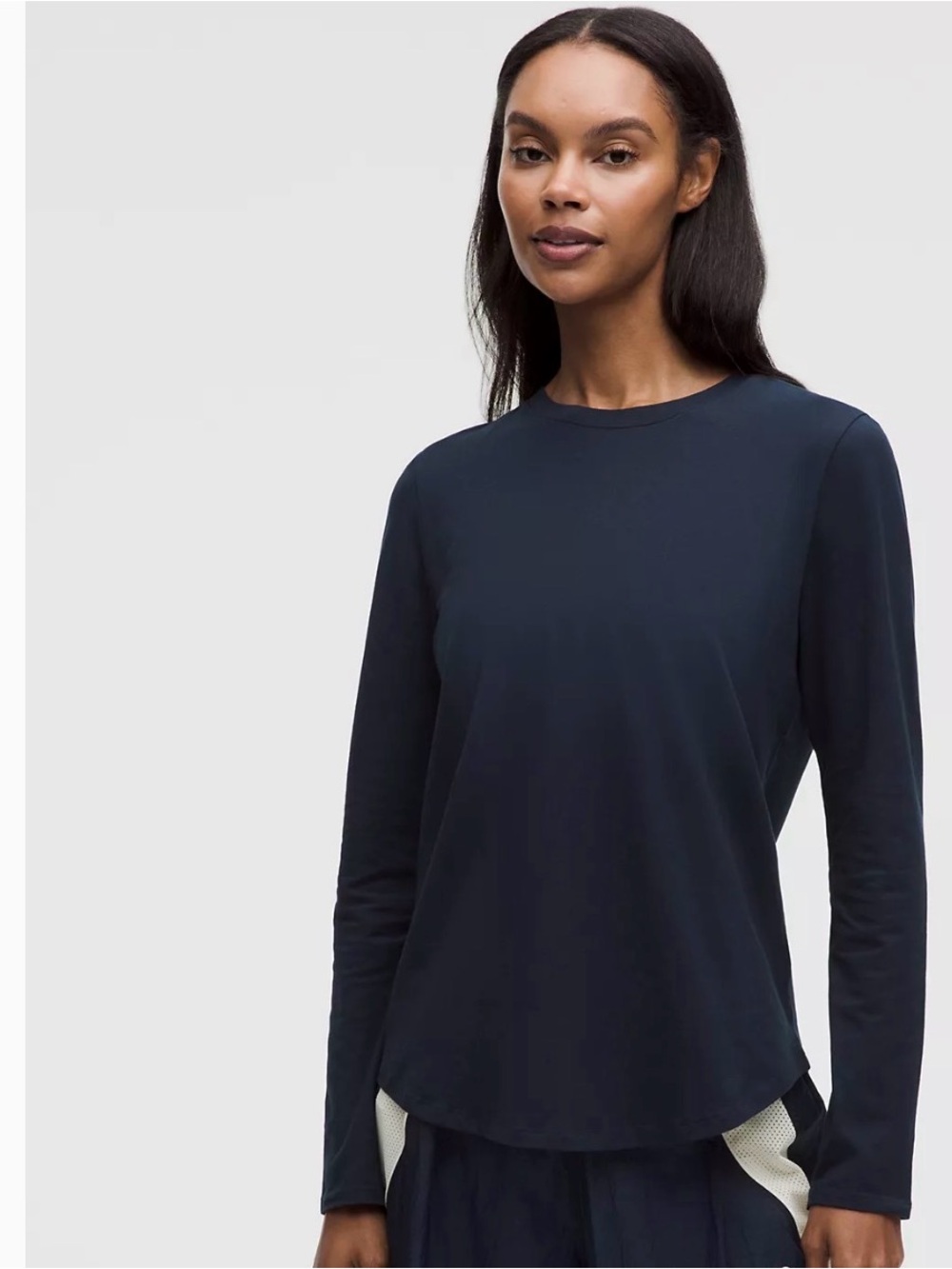 lululemon athletica Long-Sleeve Crew Tee in Navy